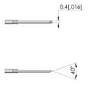 Test needle; Operational spring compression: 4.3mm; 2A; Ø: 0.4mm