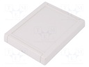 Enclosure: for alarms; X: 100mm; Y: 131mm; Z: 17.6mm; ABS; light grey