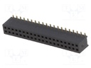 Socket; pin strips; female; PIN: 40; straight; 1.27mm; SMT; 2x20