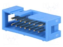 Socket; IDC; male; PIN: 14; straight; THT; gold-plated; 2.54mm