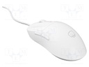 Mouse; TANTO T4; white; USB A; optical,wired; PnP,RGB; 1.8m