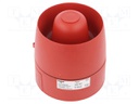 Signaller: sound; red; Usup: 24VDC; Sound level: 106dB; IP65