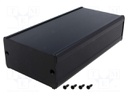 Enclosure: with panel; TUF; X: 80mm; Y: 160mm; Z: 42mm; aluminium