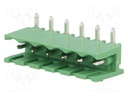 Pluggable terminal block; 5mm; ways: 6; angled 90°; socket; male