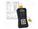 Data logger; temperature; IP52; Display: LCD 2,8"; 166x88x32mm