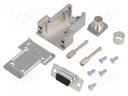 D-Sub; PIN: 9; plug; female; soldering; for cable; black