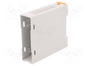 Enclosure: enclosure base; 22.5mm; ABS; grey; UL94HB