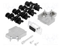 D-Sub; PIN: 9; plug; female; turned contacts; angled 45°; soldering