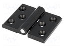 Hinge; Width: 76mm; zinc and aluminium alloy; black; H: 60mm