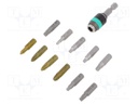 Screwdriver bits; Pcs: 12; Package: plastic case; 25mm