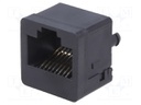 Socket; RJ45; PIN: 8; unshielded,low profile; gold-plated; on PCBs