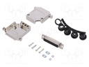 D-Sub; PIN: 25; plug; female; soldering; for cable; black