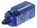 Limit switch; oblong plastic roller Ø11mm; NO + NC; 10A; PG11