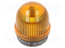 Signaller: lighting; continuous light; orange; 12÷230VDC; IP65