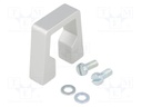 Handle; Mat: aluminium; grey; H: 40mm; L: 41mm; W: 12.2mm
