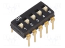 Switch: DIP-SWITCH; Poles number: 5; OFF-ON; 0.025A/24VDC; Pos: 2/5