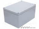 Enclosure: multipurpose; X: 230mm; Y: 330mm; Z: 180mm; EURONORD; grey