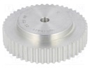 Belt pulley; T5; W: 10mm; whell width: 21mm; Ø: 75.55mm; aluminium