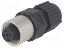 Plug; M12; PIN: 5; female; A code-DeviceNet / CANopen; for cable