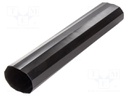 Heat shrink sleeve; glued; 175mm; L: 1m; black; Temp: -15÷125°C
