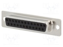 D-Sub; PIN: 25; female; soldering; for cable; gold-plated