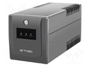 Power supply: UPS; 650W; 1000VA; 195÷255V; 345x146x162mm; 7Ah; 6h