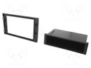 Radio mounting frame; Seat; 2 DIN; black