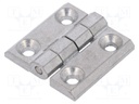 Hinge; Width: 40mm; zinc and aluminium alloy; natural; H: 40mm