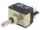 Switch: toggle; Pos: 3; DP3T; ON-OFF-ON; 16A/250VAC; Toggle: round