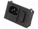 Connector: AC supply; socket; male; 10A; 250VAC; IEC 60320