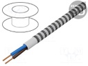 Wire; H03VV-F,OMY; stranded; Cu; 2x0,75mm2; textile braid; 50m