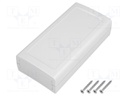 Enclosure: with panel; X: 60mm; Y: 120mm; Z: 31mm; ABS; grey; IP54