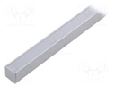 Profiles for LED modules; white; surface; natural; L: 1m; anodized