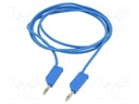 Test lead; 60VDC; 30VAC; 32A; Len: 2m; blue; Cond.cross sec: 2.5mm2