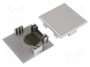 Cap for LED profiles; grey; ABS; Application: PHIL53; Pcs: 2