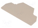 End/partition plate; Application: ZDK2.5; beige; Width: 1.5mm