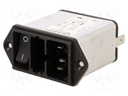 Connector: AC supply; socket; male; 2A; 250VAC; IEC 60320; 4mH; 1MΩ