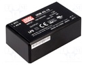 Power supply: switched-mode; modular; 45W; 15VDC; 87x52x29.5mm; 3A
