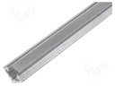 Profiles for LED modules; mat; angular; L: 2m; aluminium; 45°
