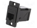 Coupler; DUALSLIM; Cat: 5e; Layout: 8p8c; RJ45 socket,both sides