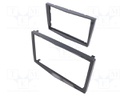 Radio mounting frame; Opel; 2 DIN; grey gloss