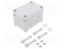 Enclosure: junction box; X: 65mm; Y: 95mm; Z: 60mm; wall mount; ABS