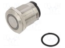 Switch: vandal resistant; Pos: 2; SPST; 10A/24VDC; IP65; OFF-ON