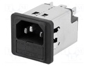 Connector: AC supply; socket; male; 2A; 250VAC; IEC 60320; 4mH