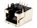 Socket; RJ45; PIN: 8; Layout: 8p8c; THT; on PCBs