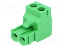 Pluggable terminal block; Contacts ph: 5.08mm; ways: 2; straight