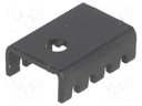 Heatsink: moulded; U; TO220; black; L: 19.05mm; W: 13.21mm; H: 6.35mm
