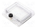 Inspection windows; polycarbonate; 88.7x89.6x23mm; IP65