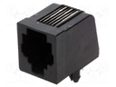 Socket; RJ12; PIN: 6; Cat: 3; Layout: 6p6c; THT; on PCBs; 16.13mm