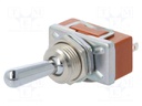 Switch: toggle; Pos: 2; SPDT; ON-ON; 6A/125VAC; 6A/30VDC; -25÷70°C